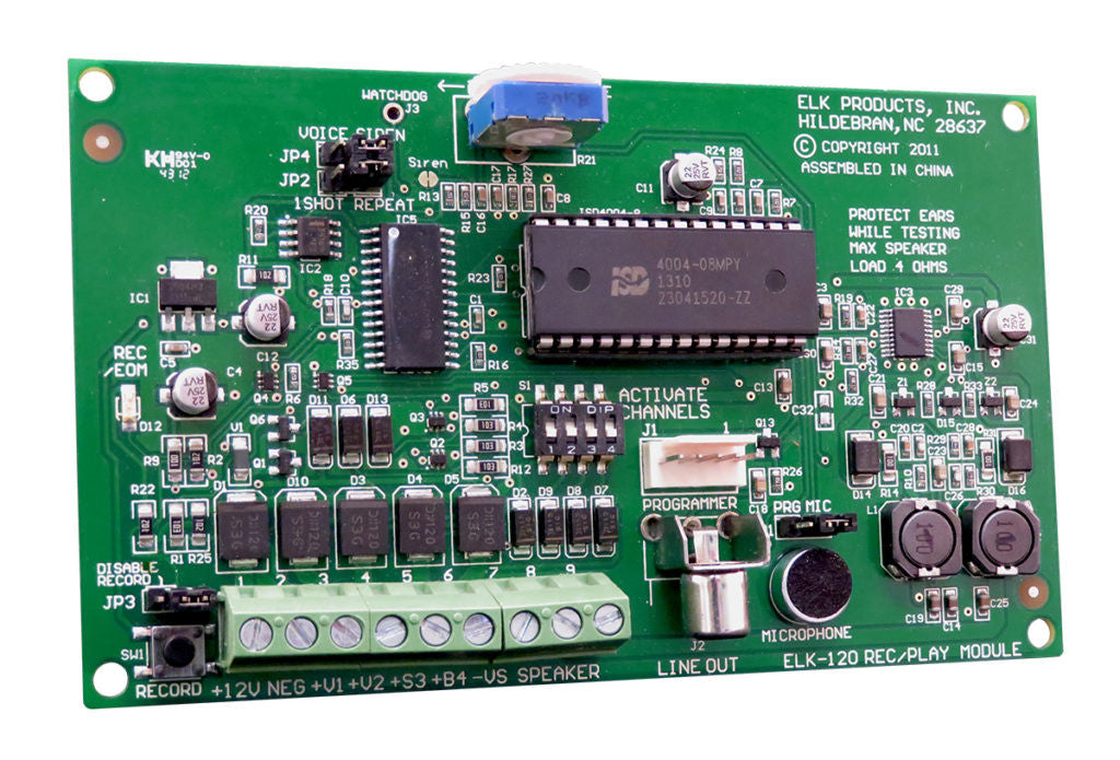 ELK-120 4-Channel Siren Driver and Recordabler Voice