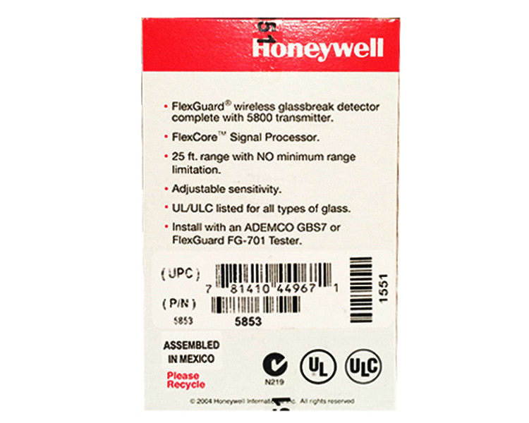 Honeywell 5853 Wireless Glass Break Sensor