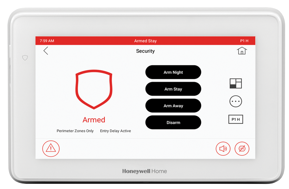 Honeywell 6290W 7" Color Touchscreen Keypad with Voice